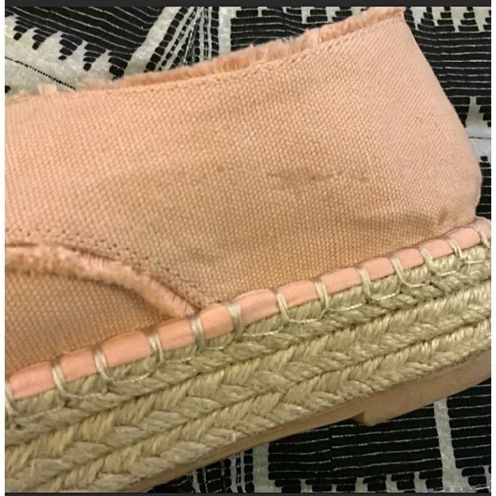 DV peach canvas Platform espadrille sneaker